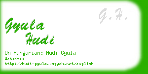 gyula hudi business card